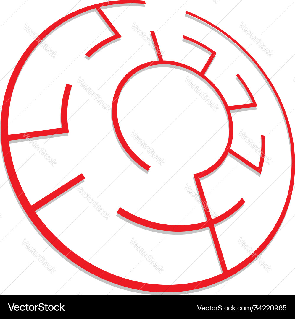 Solvable 3d maze labyrinth puzzle game Vector Image
