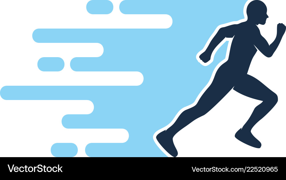 Speed Run Icon - Dynamic Motion vector image