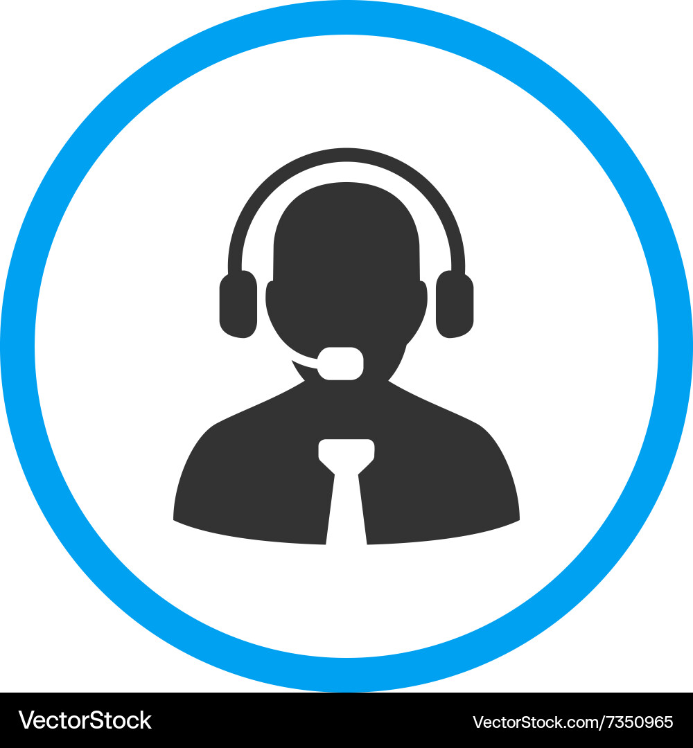 Support operator rounded icon Vector Image