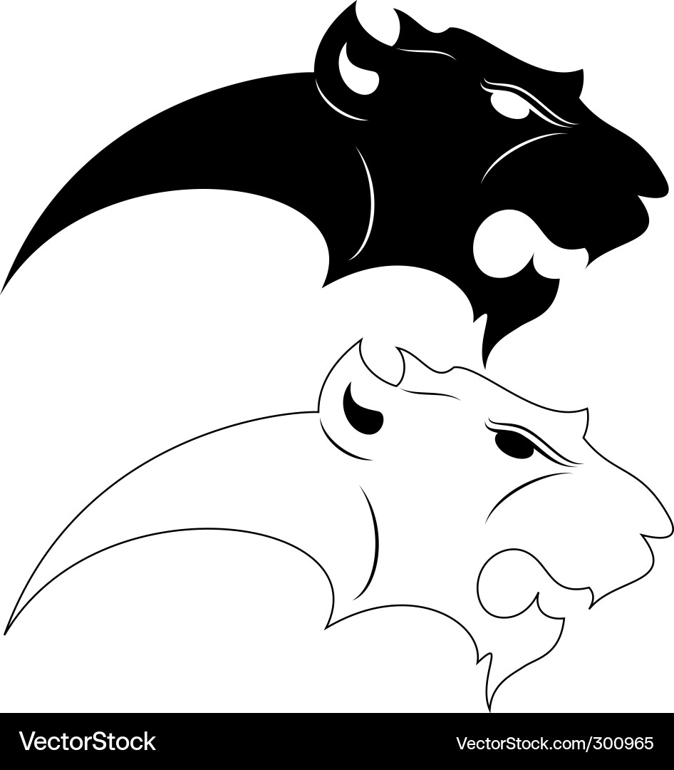 Tiger Silhouette Artwork Vector Image