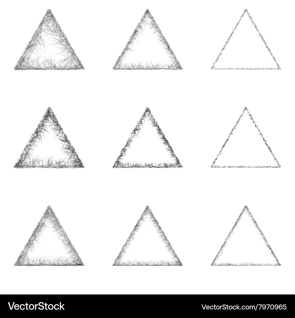 Triangular shape set vector image