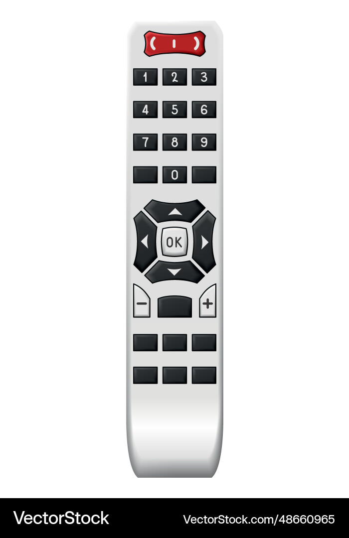 Tv remote control design with buttons wireless Tv remote control design with buttons wireless vector image