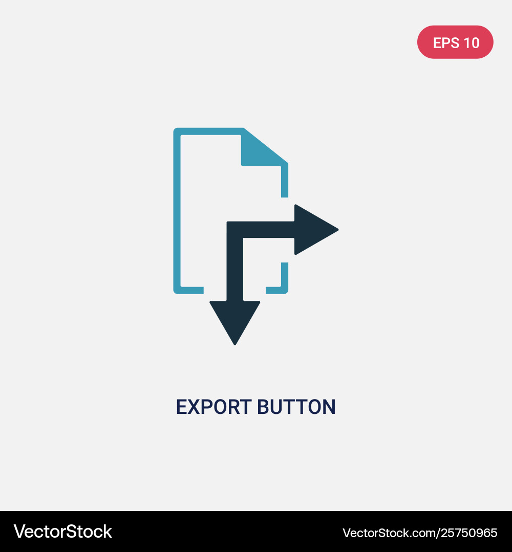 Zwei Farb-Export-Button-Symbol von Benutzeroberfläche Zwei Farb-Export-Button-Symbol von Benutzeroberfläche vektorbild
