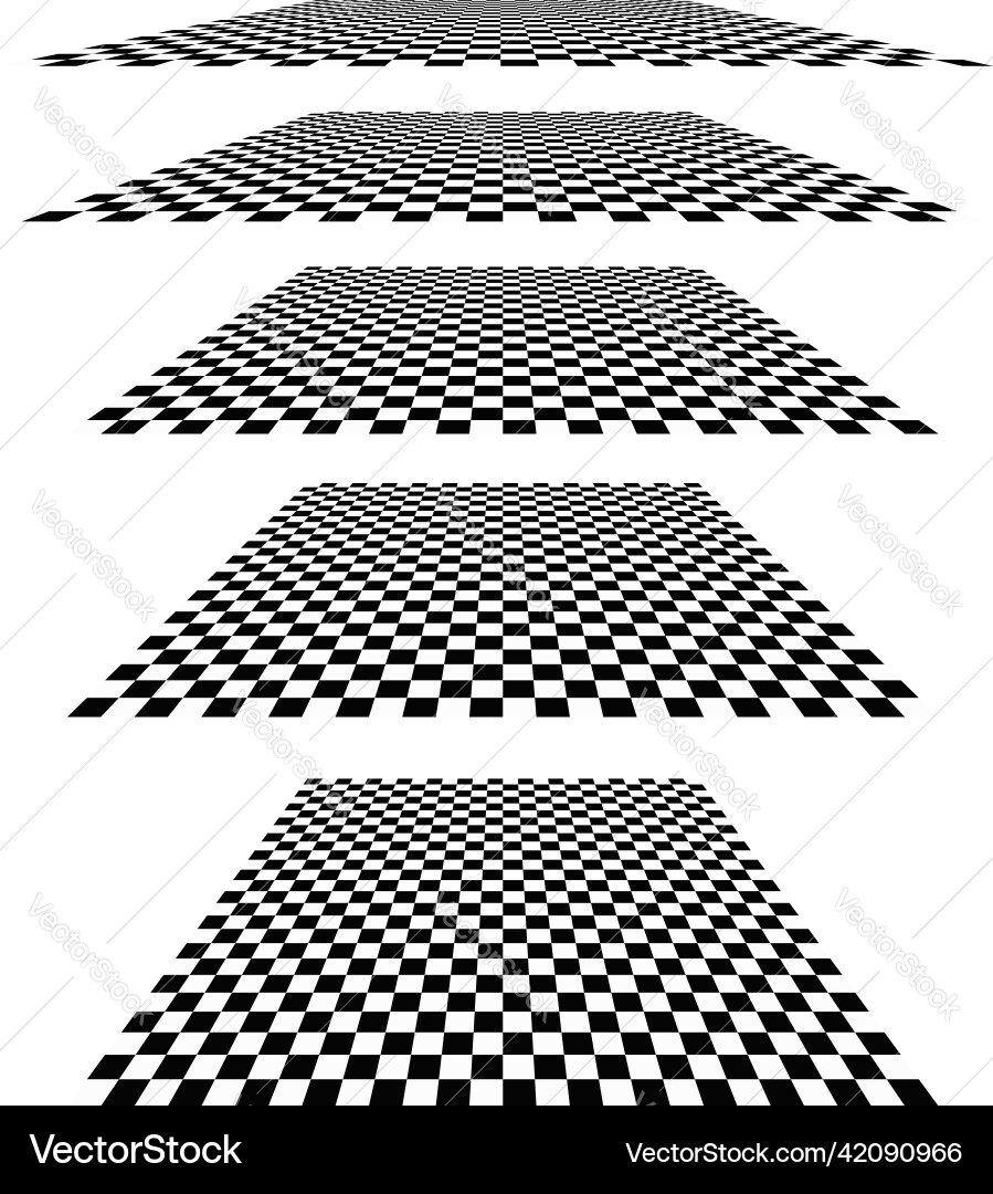 3d chessboard checkerboard pattern in perspective 3d chessboard checkerboard pattern in perspective Vector Image