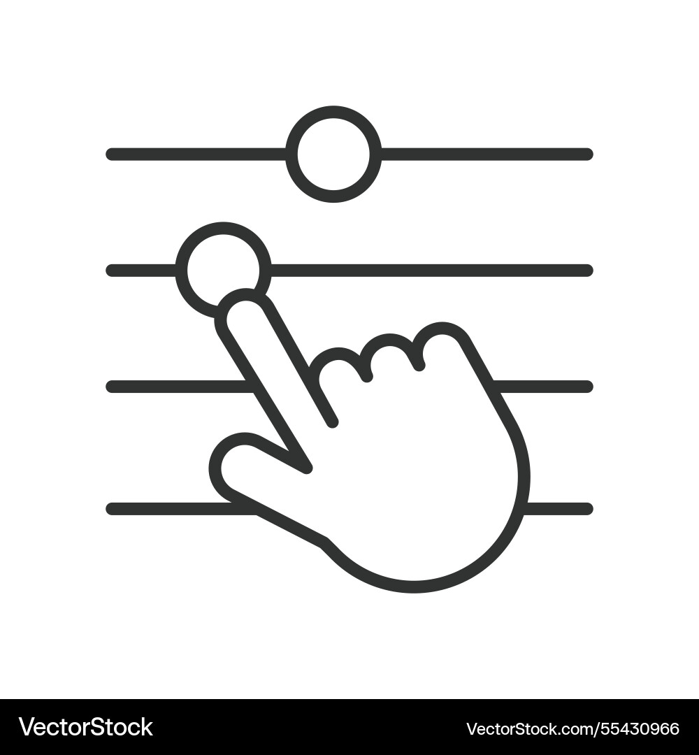 Adjusting icon in line design settings Adjusting icon in line design settings vector image