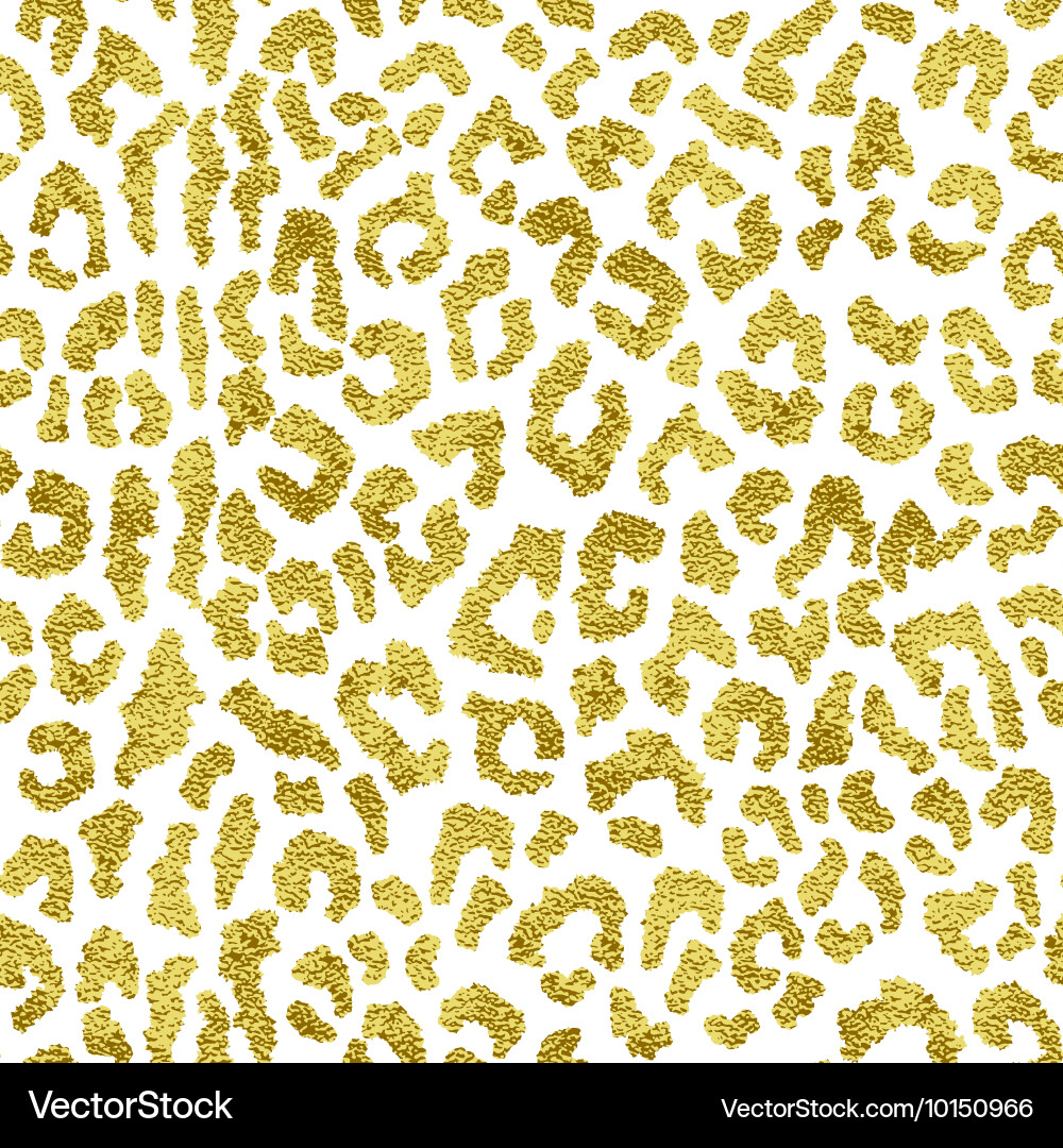 Gold Leopard Print Pattern vector image
