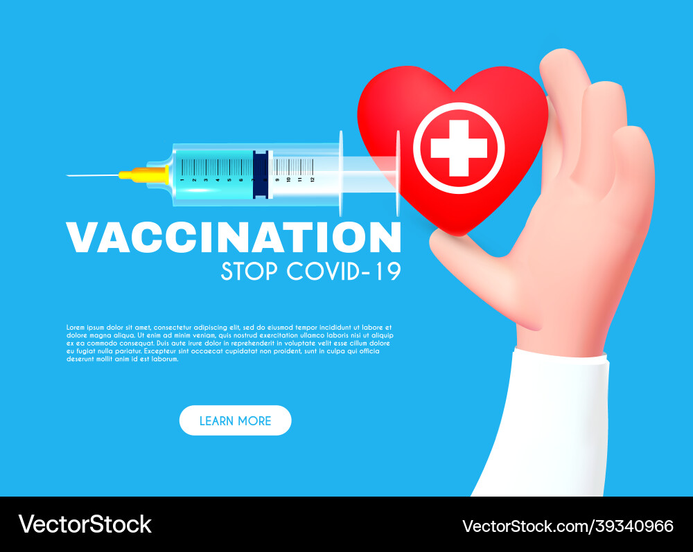 Impfung 3d design coronavirus 2019 vaccile Impfung 3d design coronavirus 2019 vaccile vektorbild