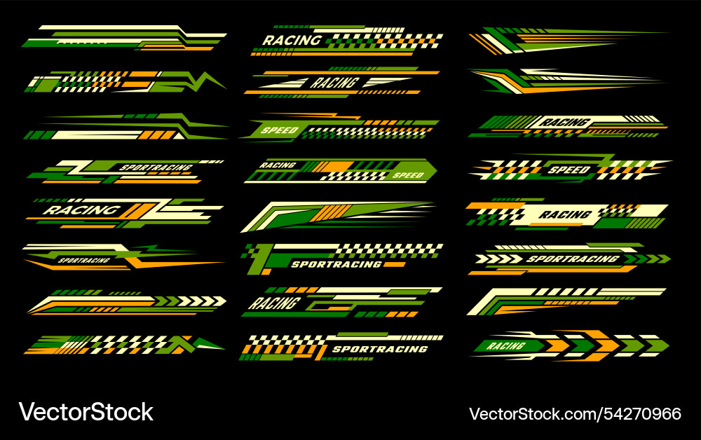 Racing Stripes Sport Car Templates Vector Image