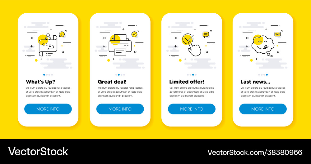 Set journey path checkbox and printer Vector Image