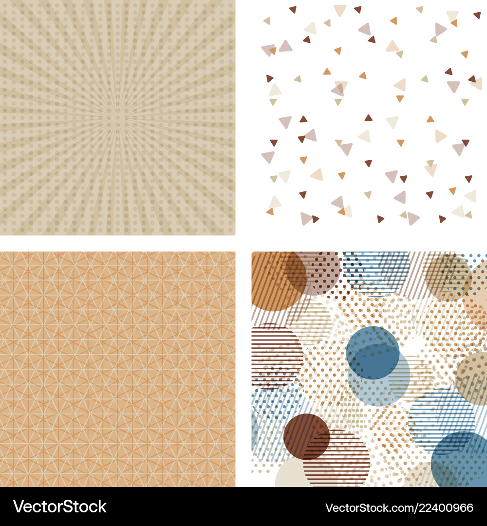Set of cards patterns at the background vector image