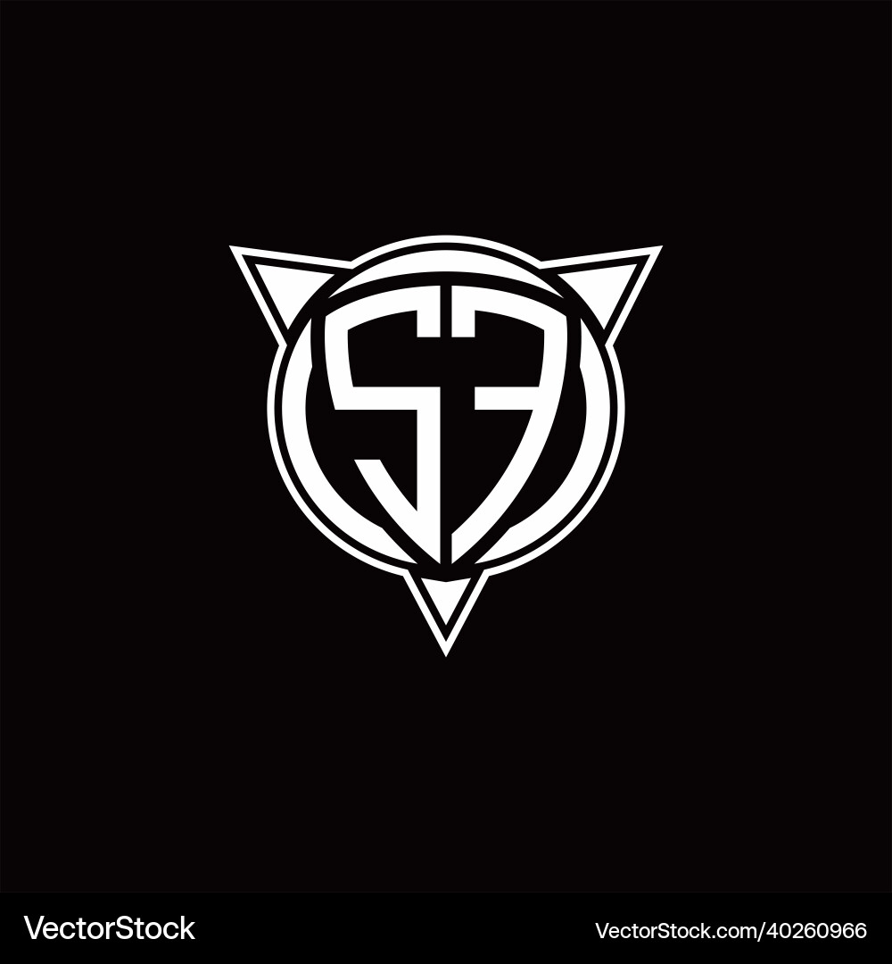 Sf logo monogram isolated with circle shape Vector Image
