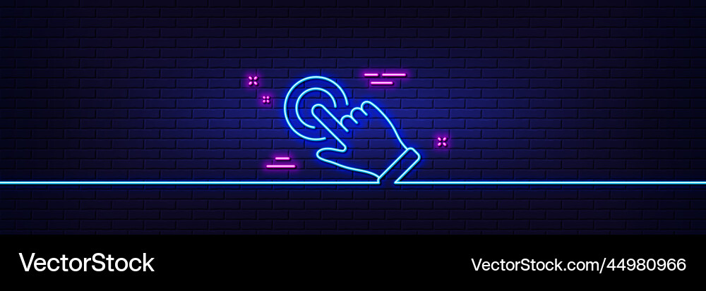 Touchscreen gesture line icon click hand sign Touchscreen gesture line icon click hand sign vector image