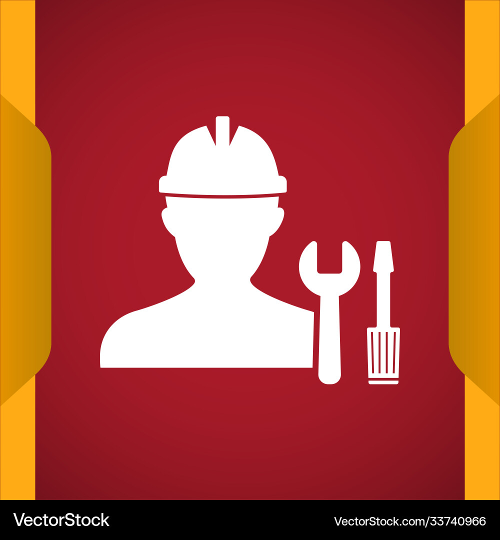 Worker with work tool icon for web and mobile Worker with work tool icon for web and mobile Vector Image