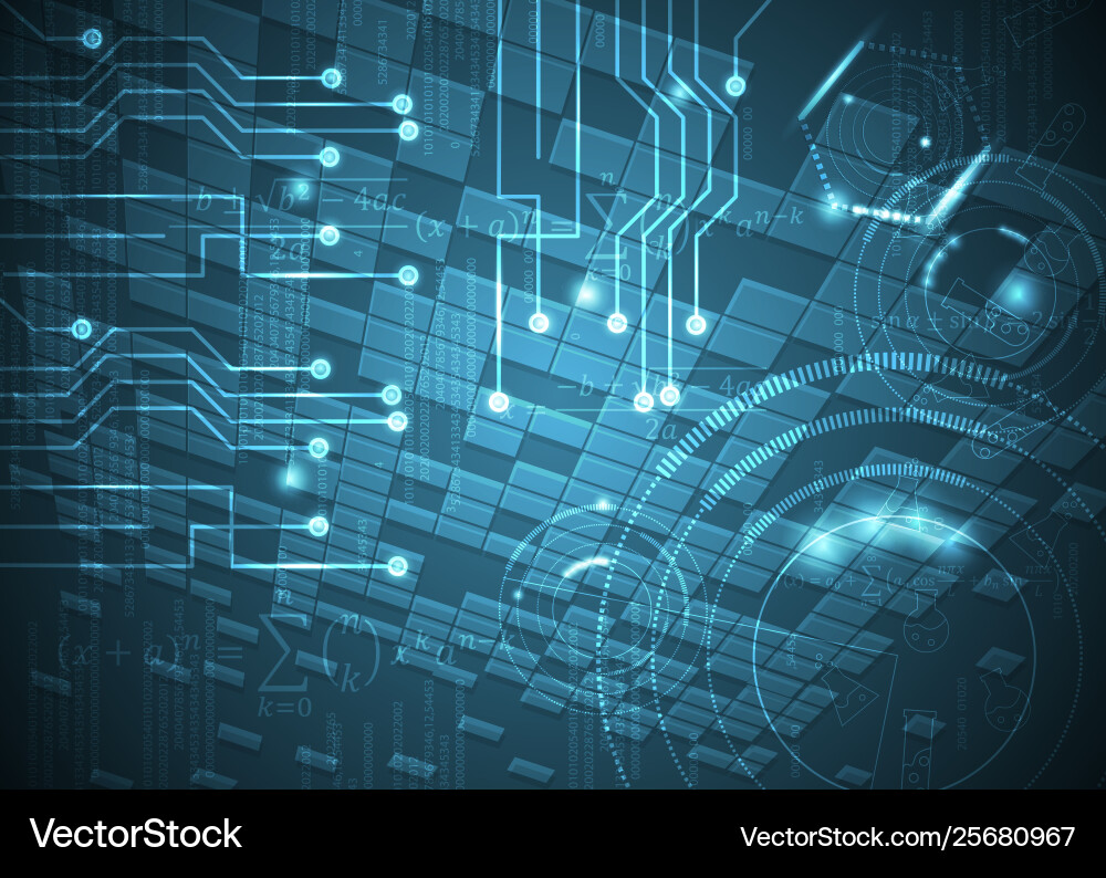 Abstract background 29 formulas code vector image