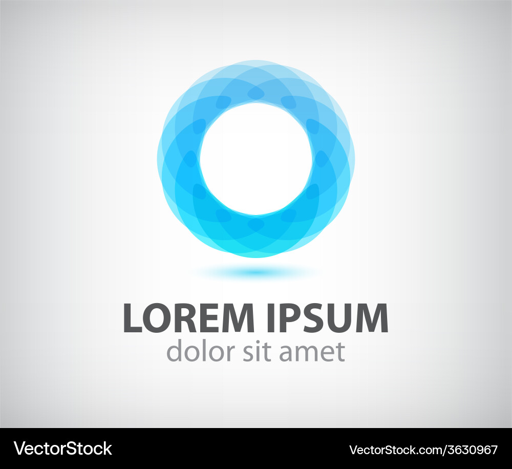 Abstract circle loop icon logo isolated vector image