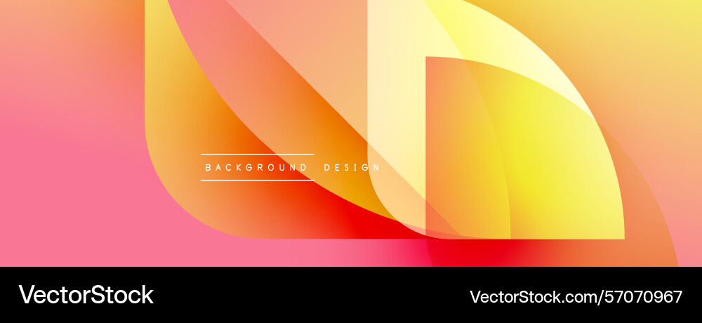 Abstract gradient shapes overlap creating vibrant Vector Image