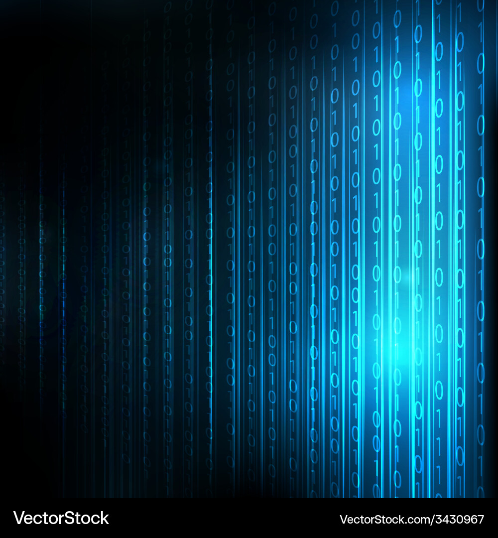 Binary Code Stream vector image