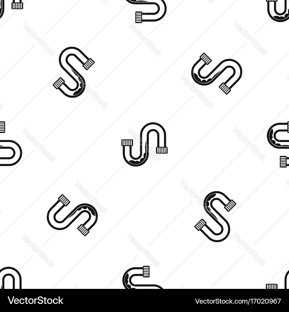 Clog in the pipe pattern seamless black vector image