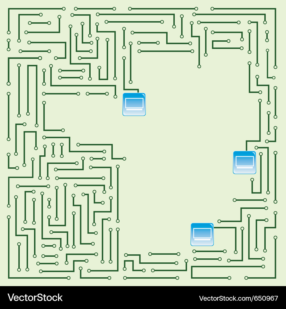 Computer network vector image