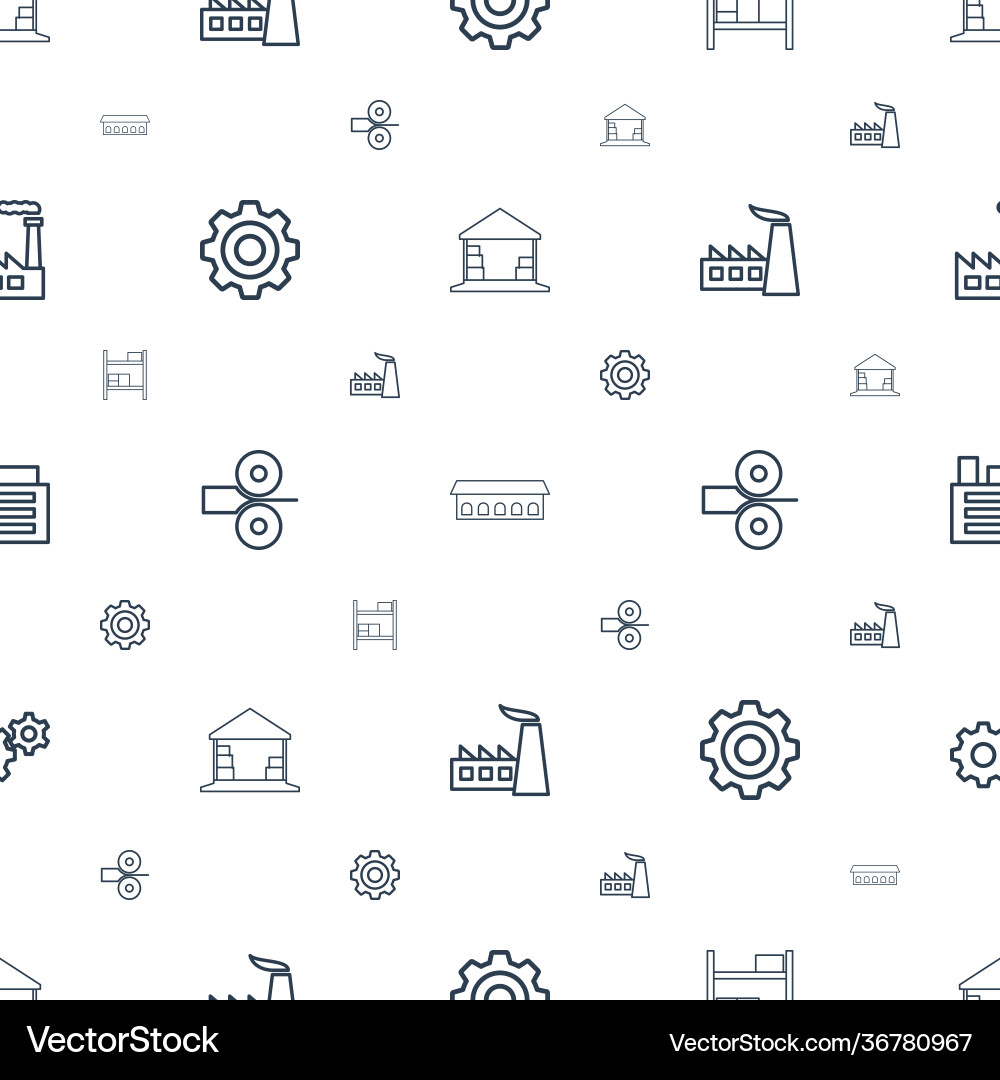 Factory icons pattern seamless white background Factory icons pattern seamless white background vector image