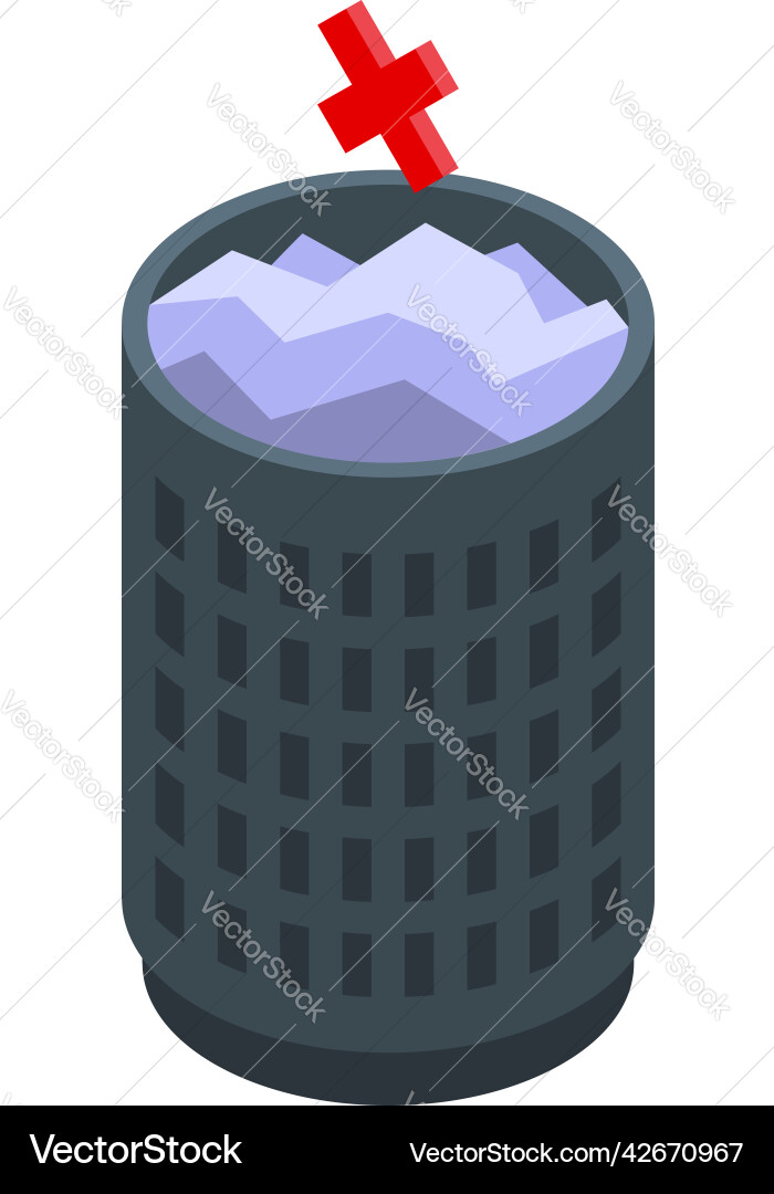 Files recycle bin icon isometric sd data Files recycle bin icon isometric sd data vector image