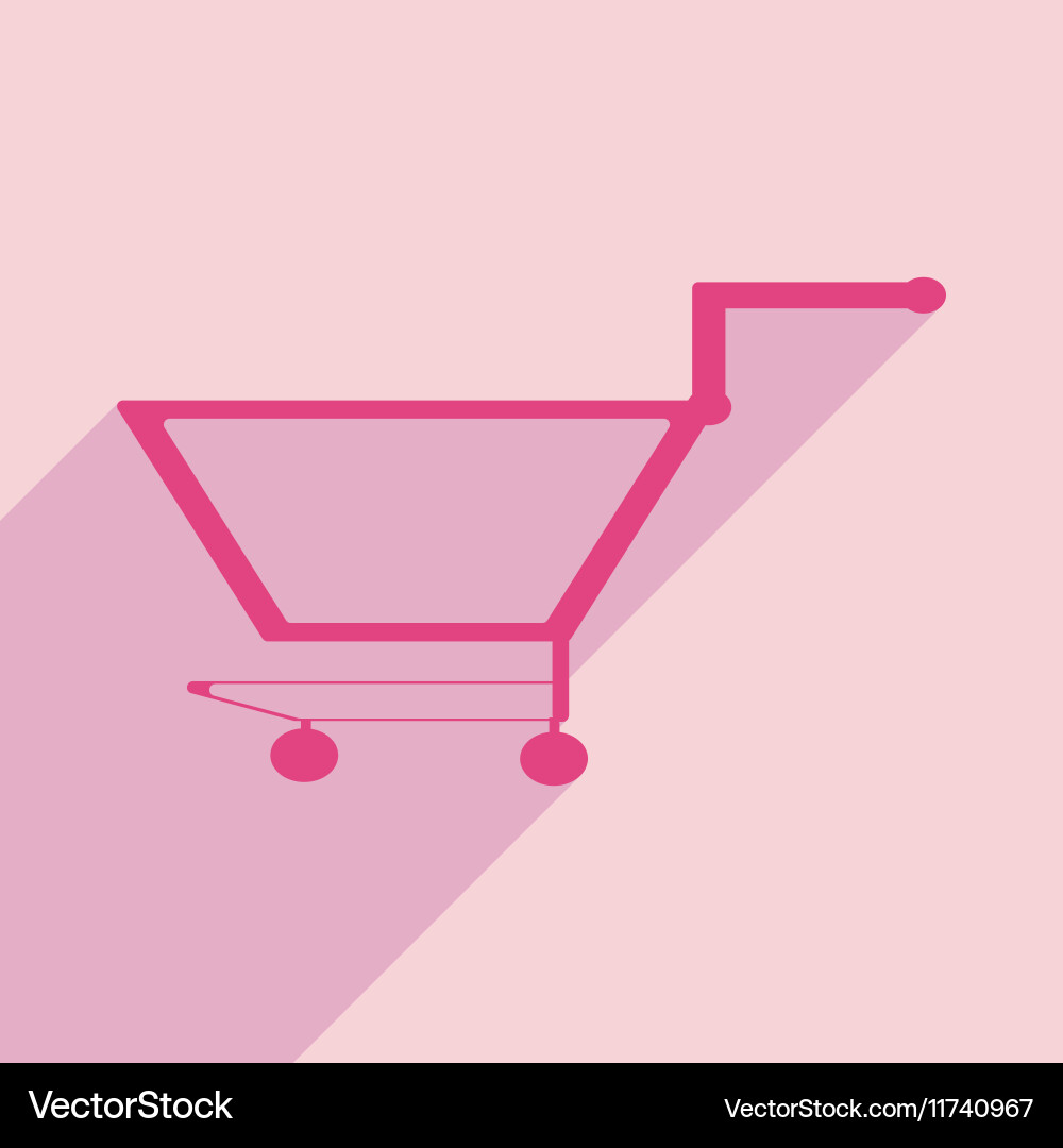 Flat with shadow icon and mobile application vector image