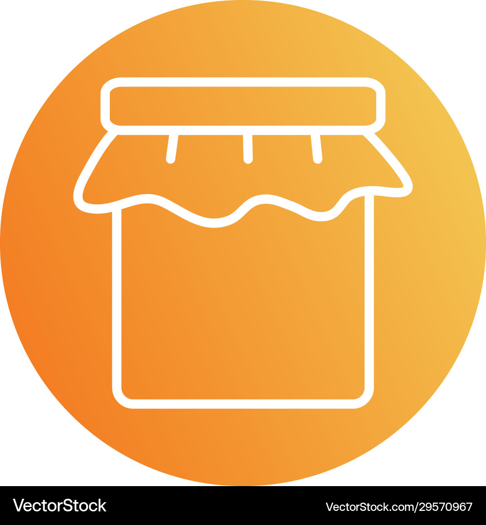 Isolated jar block style icon design Vector Image