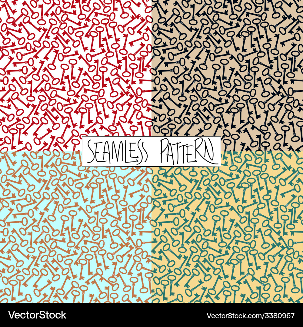 Keys patterns vector image