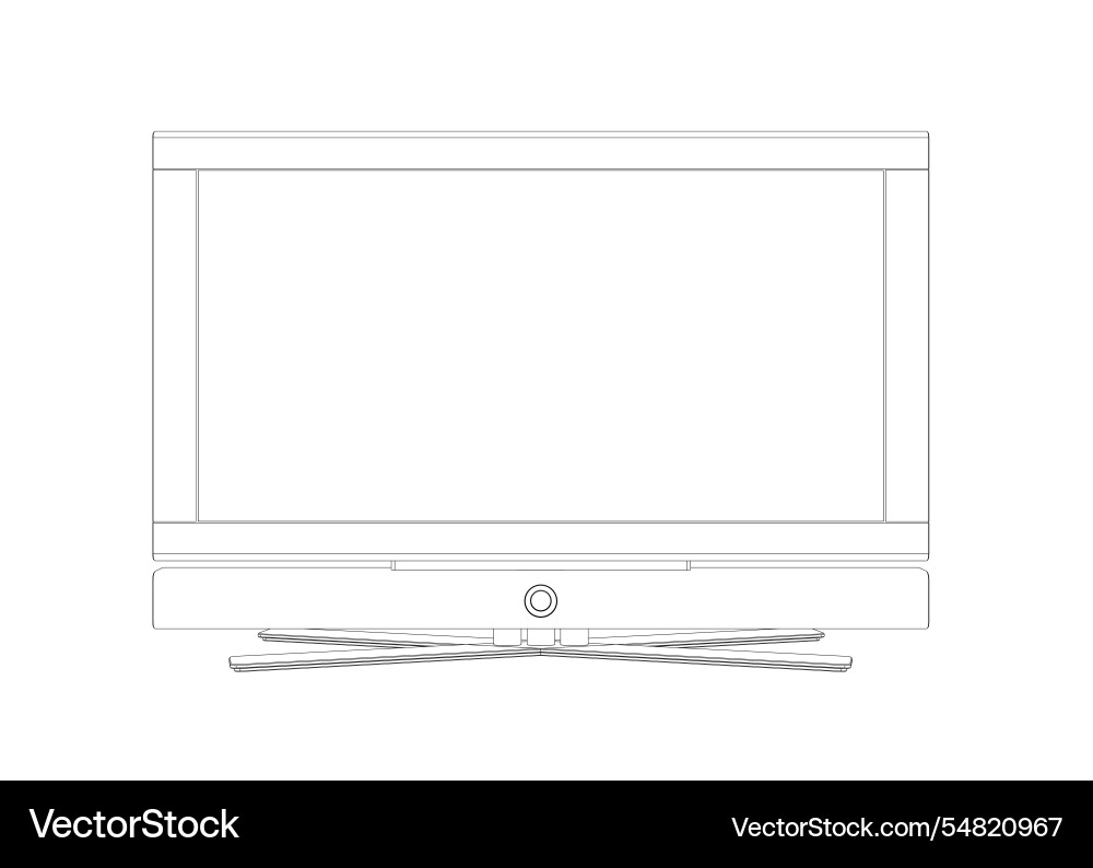 Laptop outline personal computer in flat style Laptop outline personal computer in flat style Vector Image