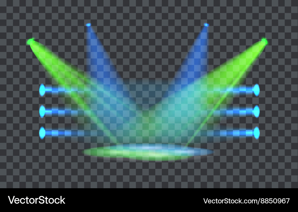 Light effect spotlight with transparent background Vector Image