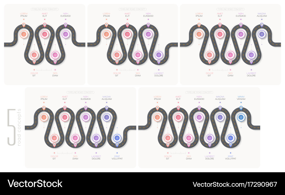 Navigation map infographic timeline concepts vector image