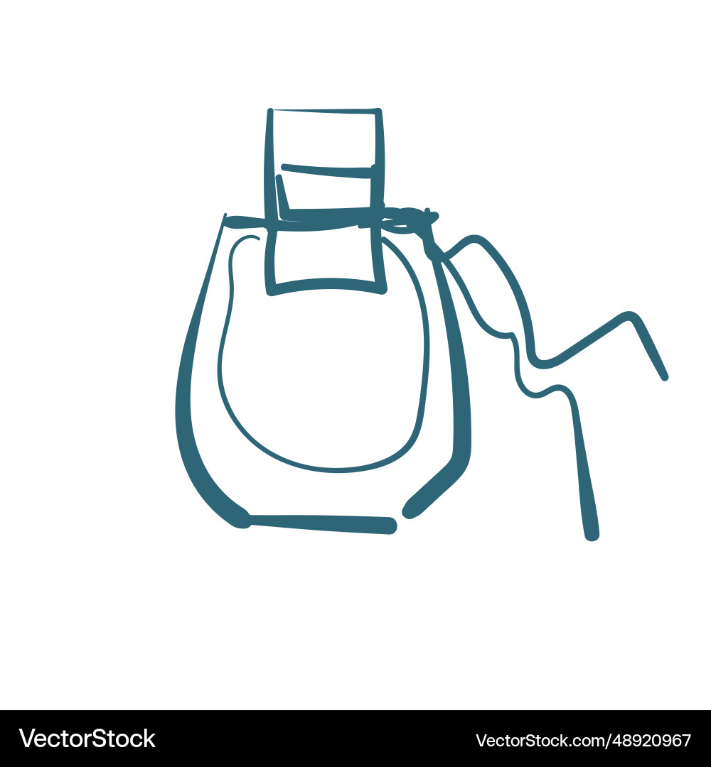 Perfume doodle isolated line art sketch hand drawn Perfume doodle isolated line art sketch hand drawn vector image