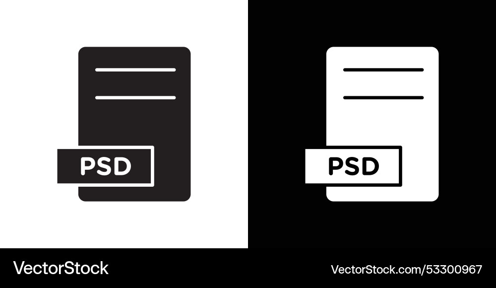 Psd file format icon thin line flat Psd file format icon thin line flat vector image