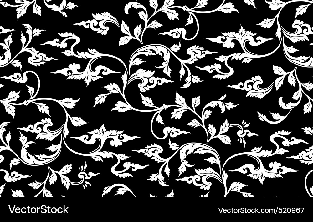 Seamless damask pattern vector image