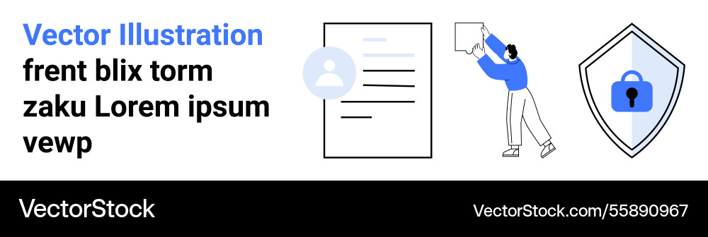 User profile document communication User profile document communication vector image