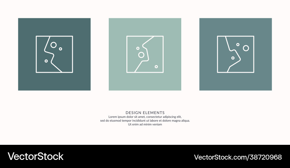 A set modern backgrounds with abstract elements A set modern backgrounds with abstract elements Vector Image