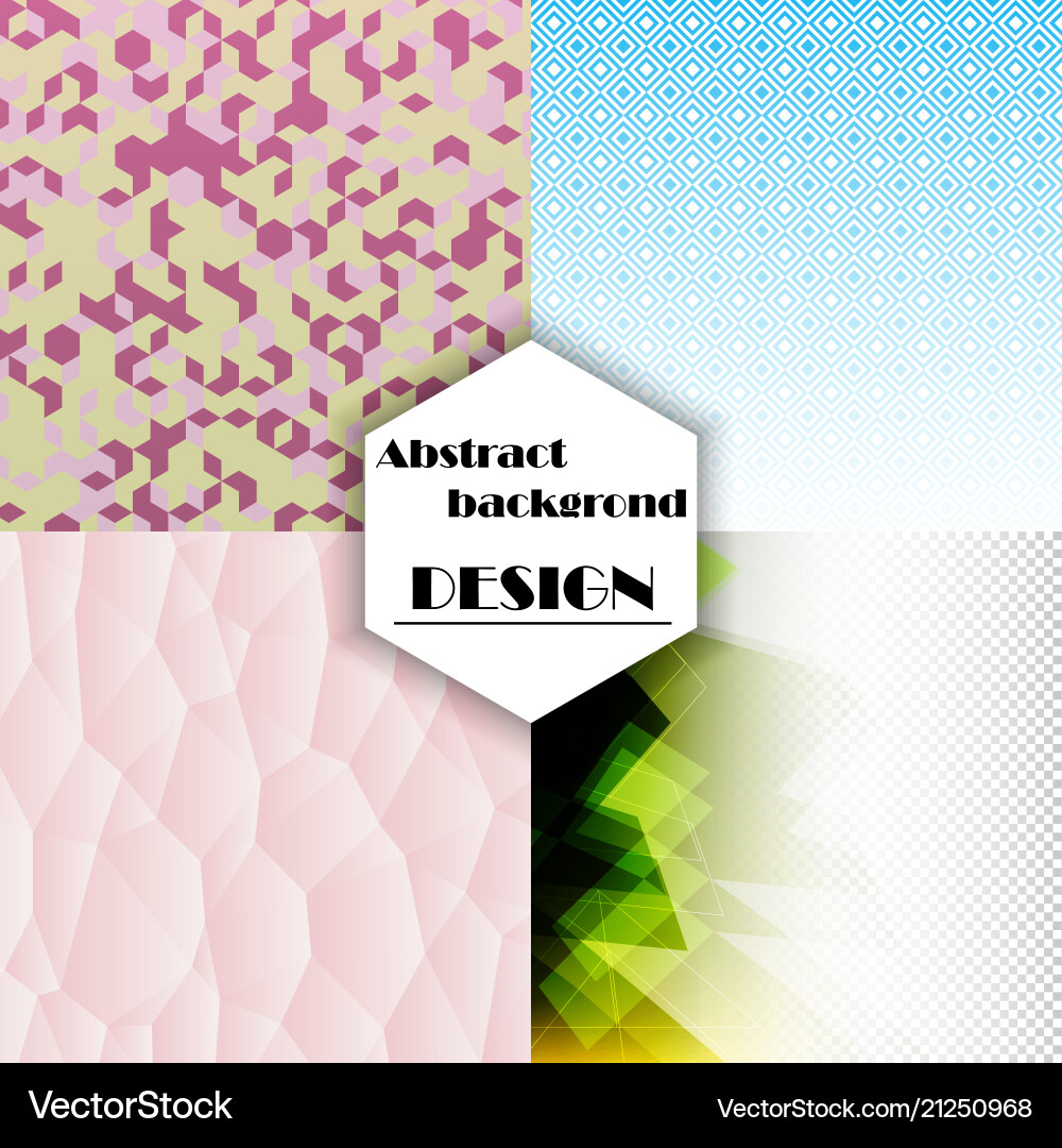 Collection of abstract multicolored backgrounds Vector Image