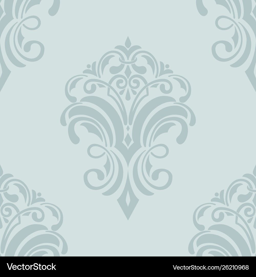 Damask seamless pattern element classical Damask seamless pattern element classical vector image