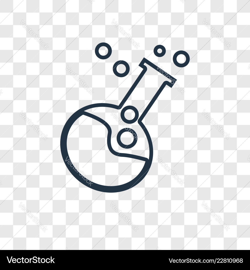 Flask concept linear icon isolated on transparent Flask concept linear icon isolated on transparent vector image