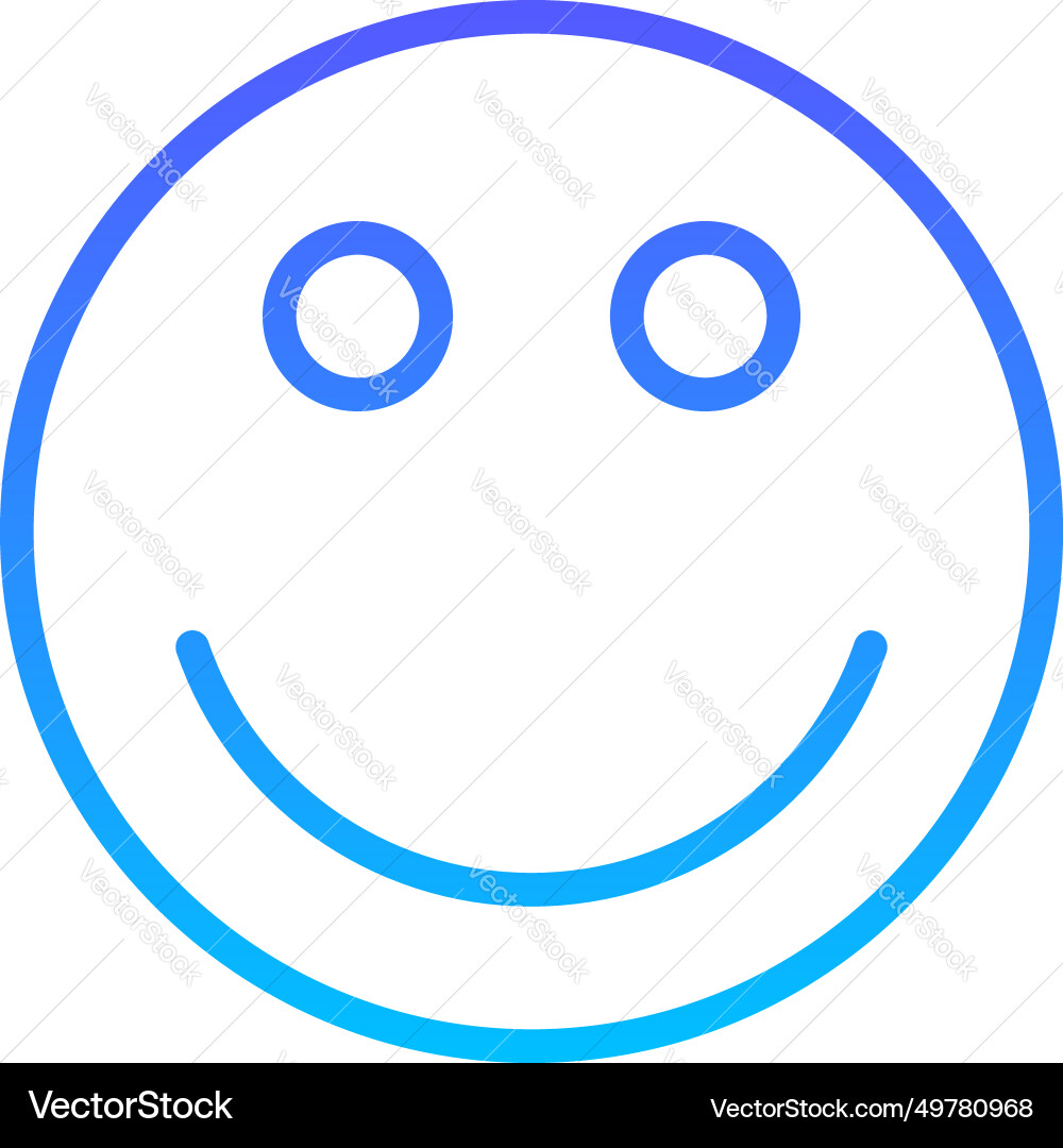 Flushed line gradient icon pictogram symbol visual vector image