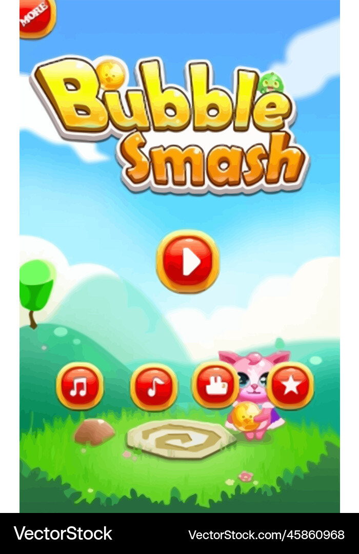 Level Button Game UI Pop-Up Icons vector image