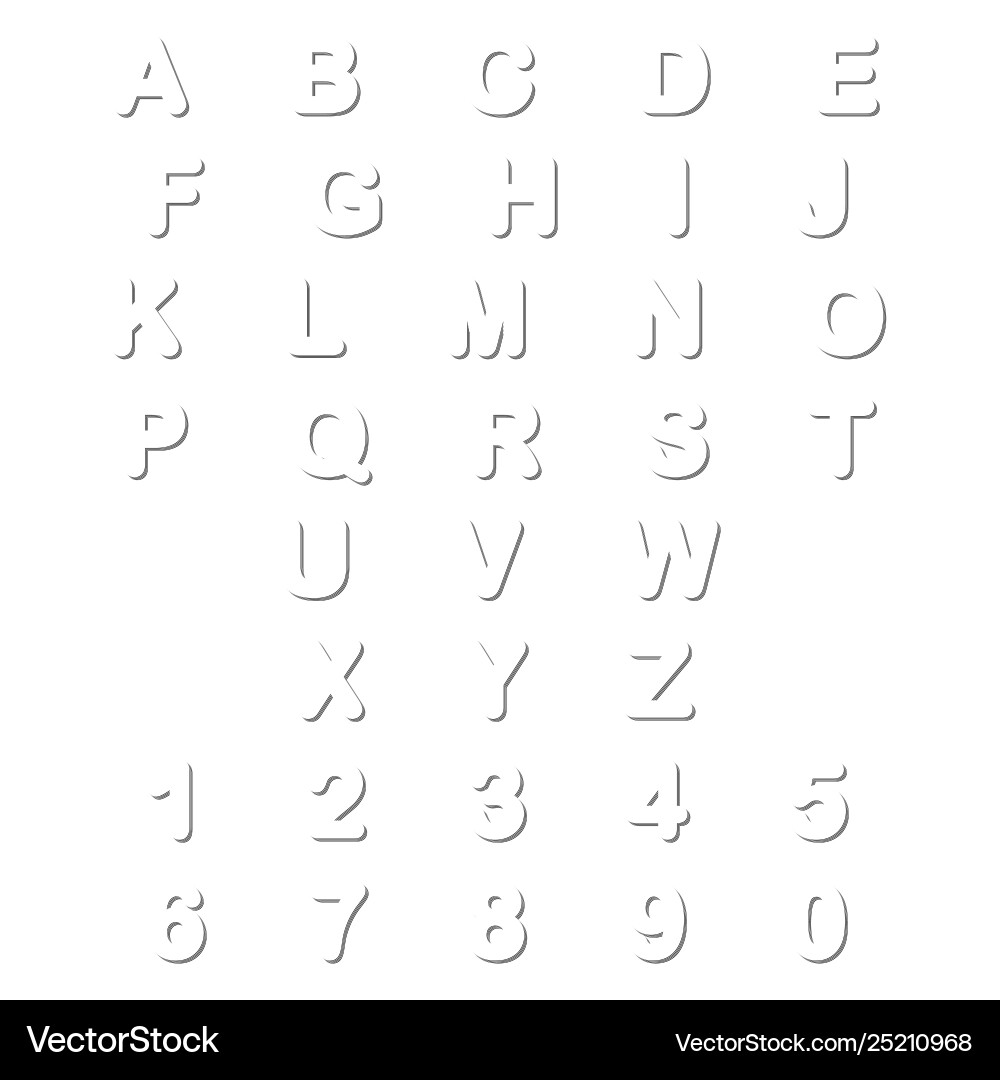 Linear alphabet characters Linear alphabet characters vector image