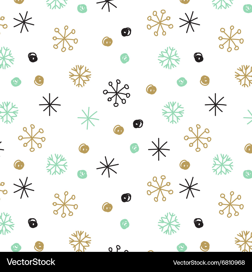 Pastel Snowflake Pattern vector image