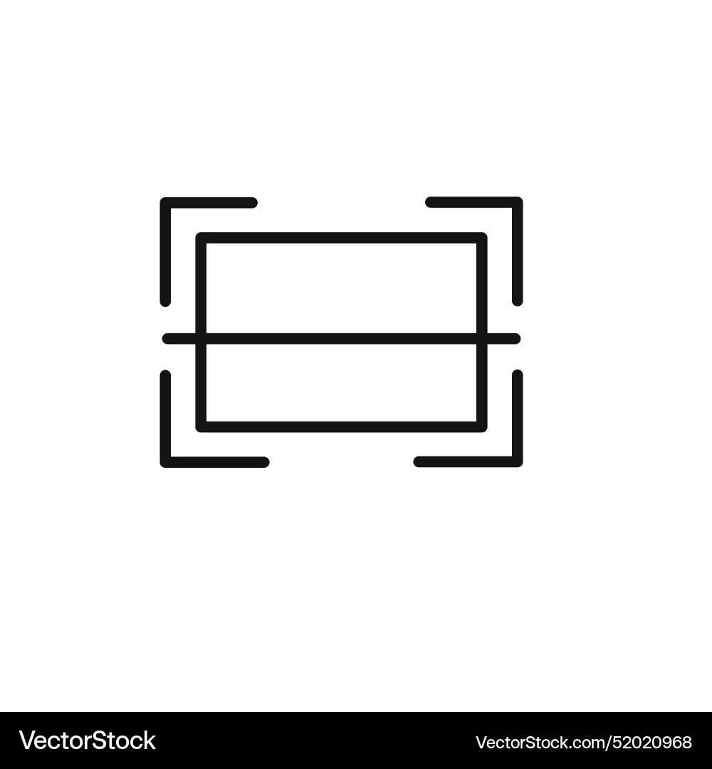 Scan button icon outline collection in black Scan button icon outline collection in black vector image