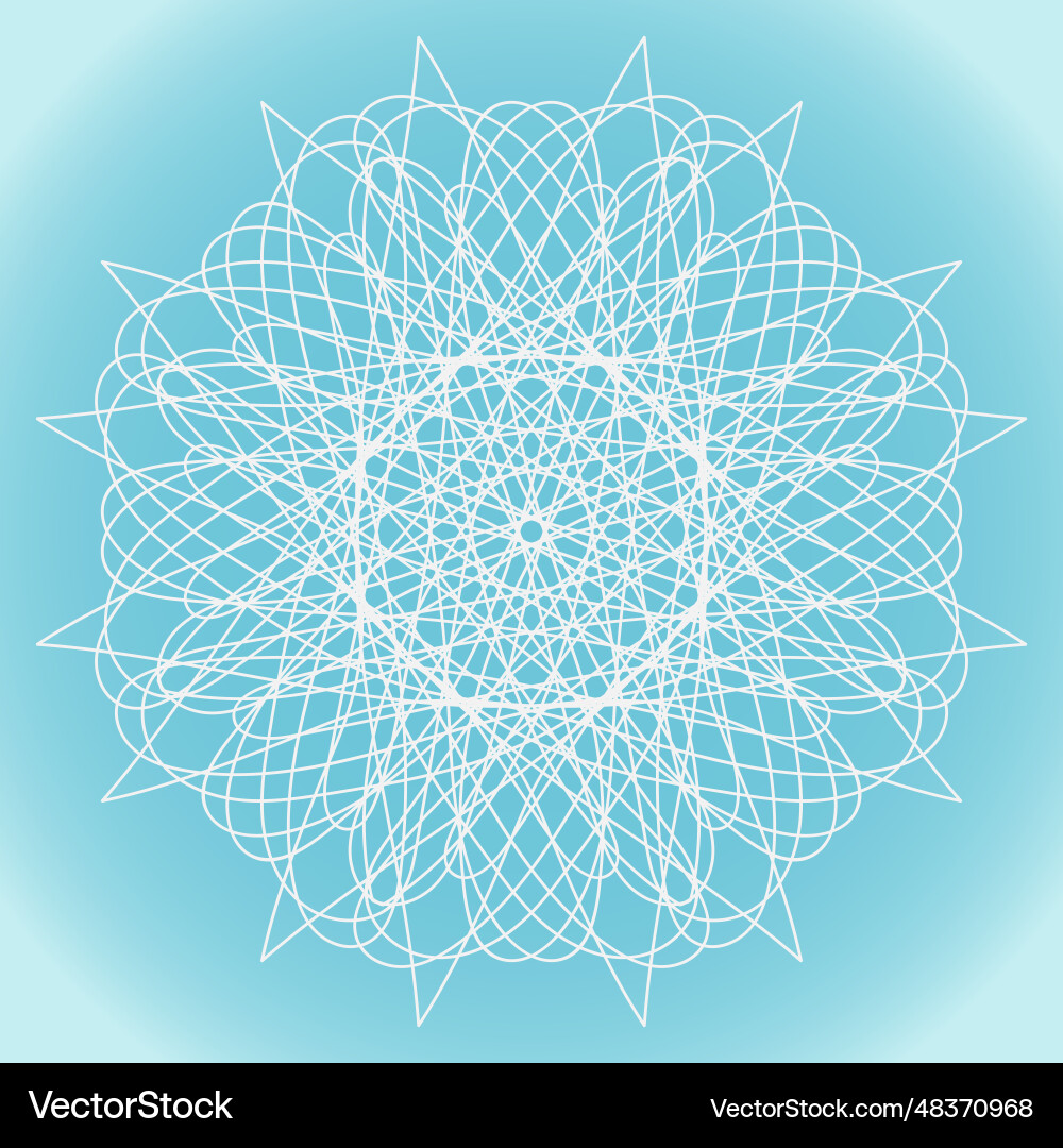 Snowflake of ornate rounded shape and structure Snowflake of ornate rounded shape and structure vector image