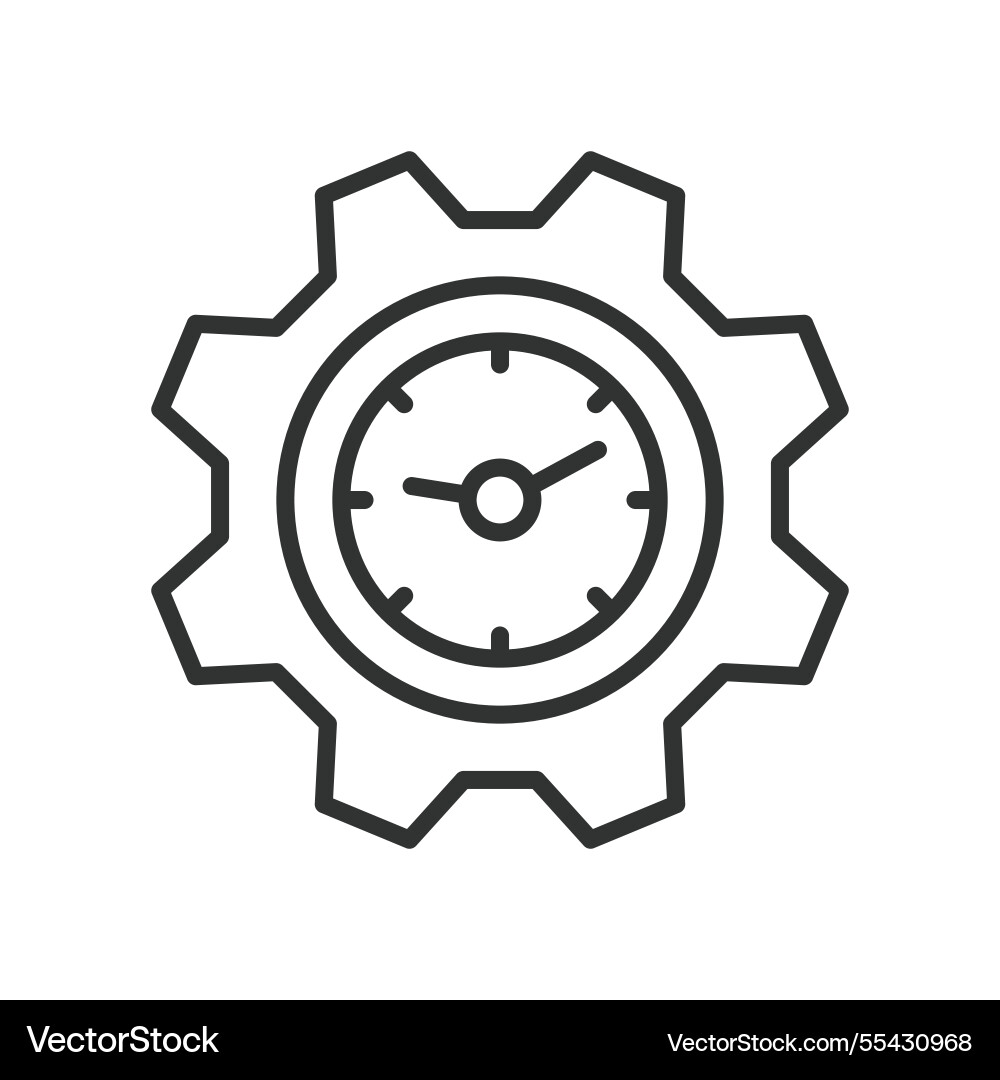 Time optimization icon in line design Time optimization icon in line design vector image