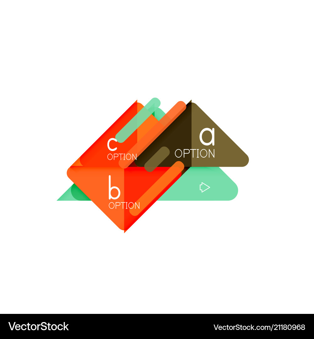 Triangle data visualization design option Triangle data visualization design option vector image