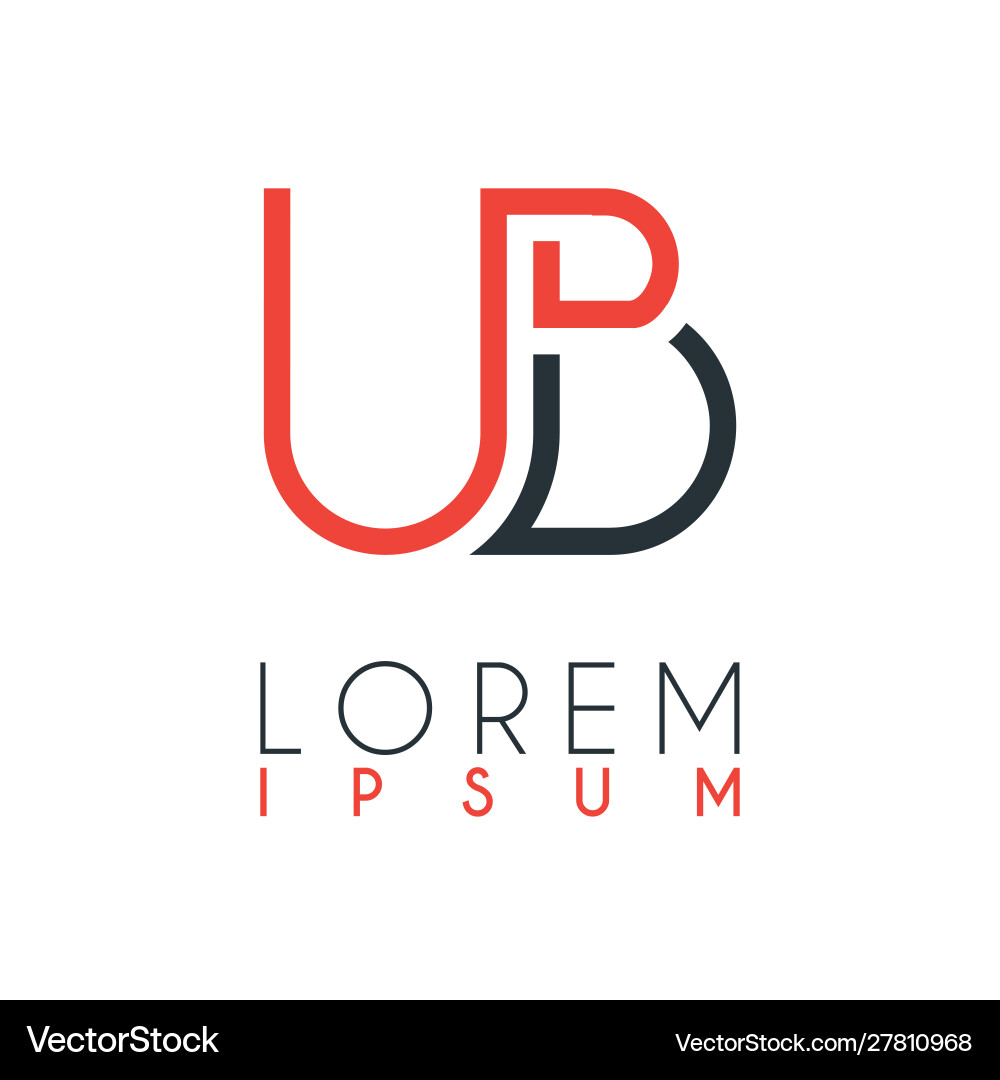 UB Logo - Modern Letter Combination Vector Image