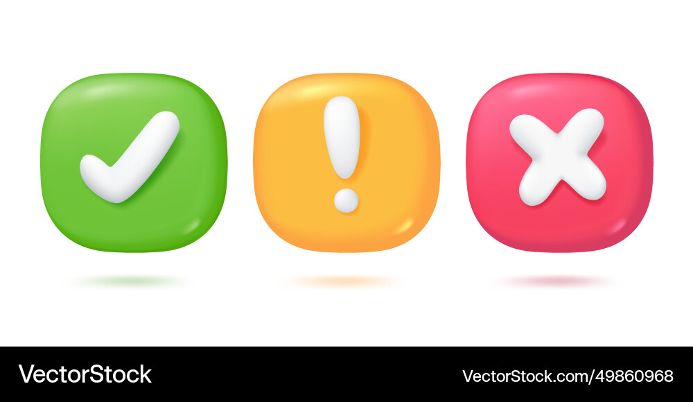 Wrong check mark choosing to decide on something Wrong check mark choosing to decide on something vector image