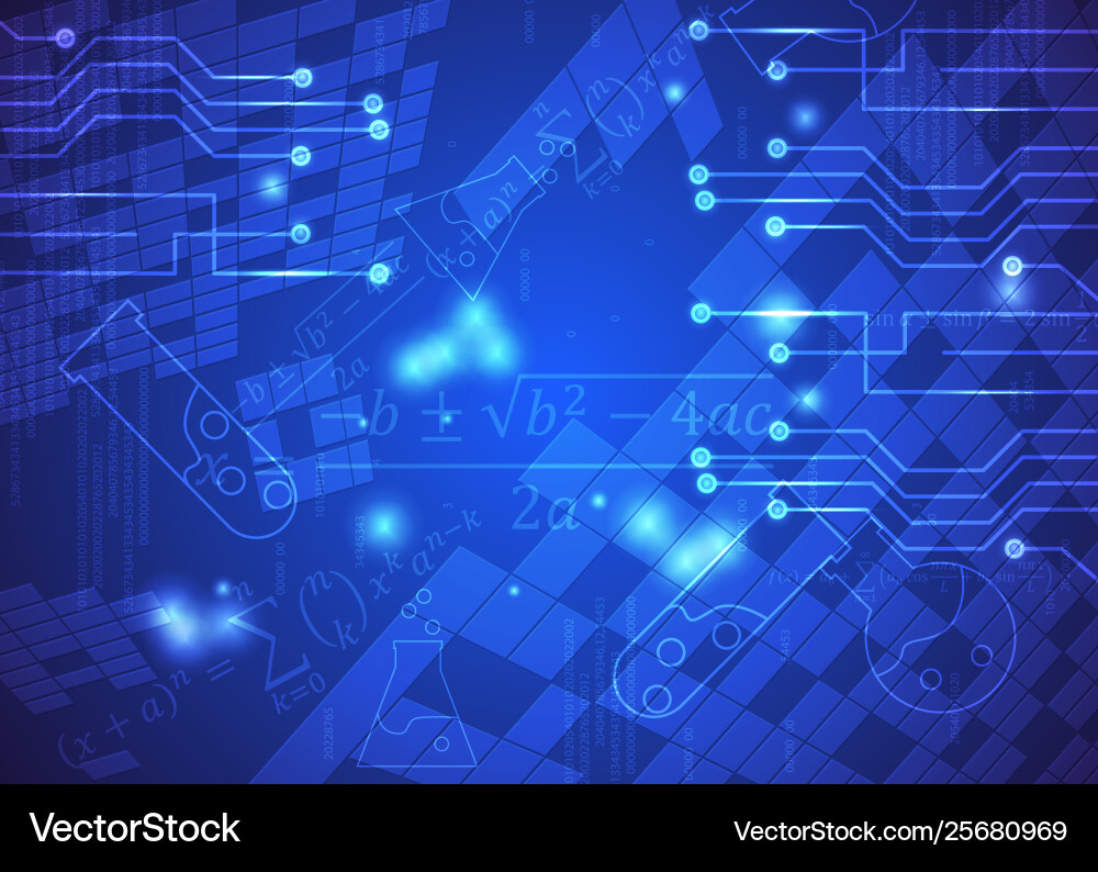 Abstract background 31 formulas code vector image